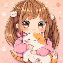 Anime coloring artwork